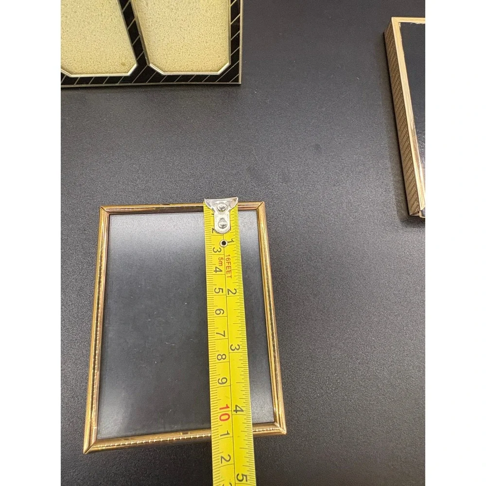 Vintage Gold Picture Frame Lot Michaels 4x5 Double Hinge Tabletop Decor Set 5